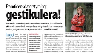 Framtidens datorstyrning: gestikulera!